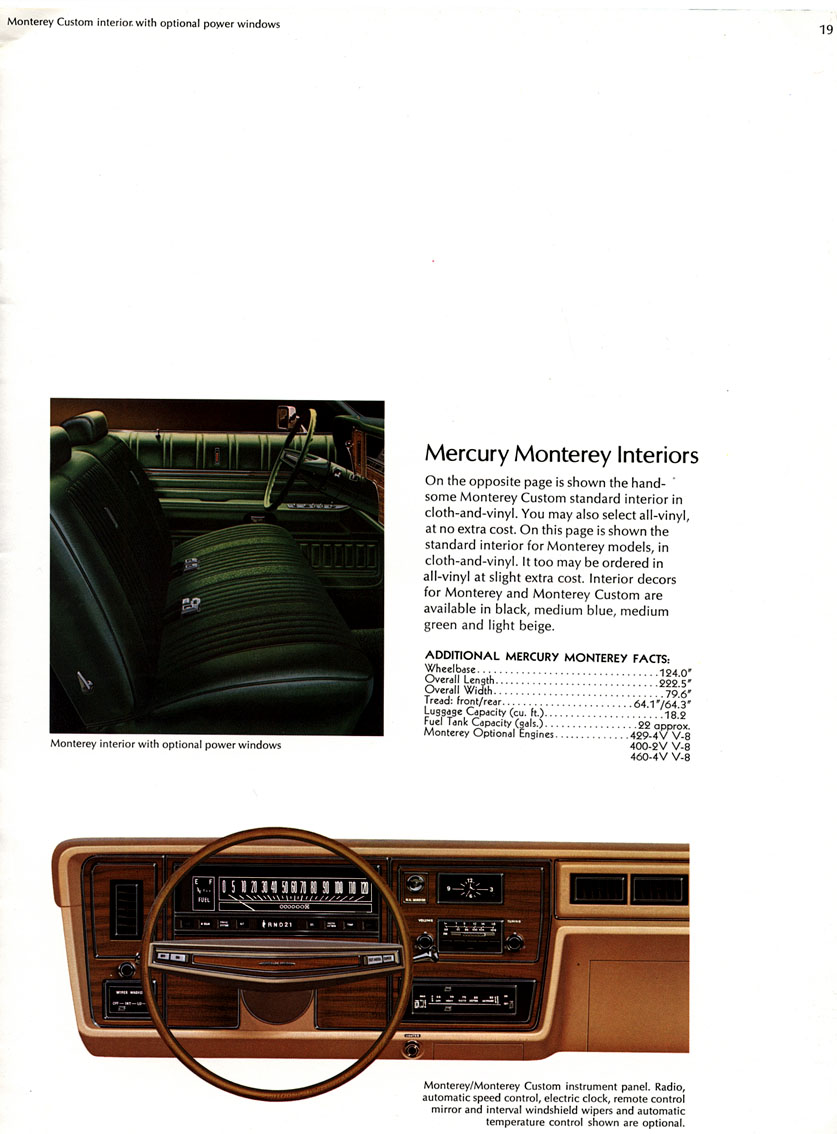 1973 Mercury Full Line Brochure Page 10